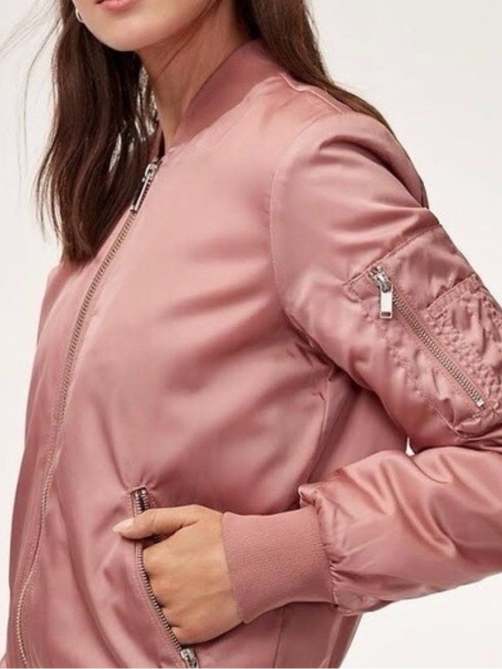 THE GROUP BY BABATON | Gilman Bomber Jacket Pink Size XS Aritzia